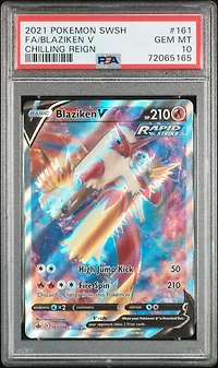 2021 Pokemon Sword & Shield Chilling Reign 161 Fa/blaziken V PSA 10
