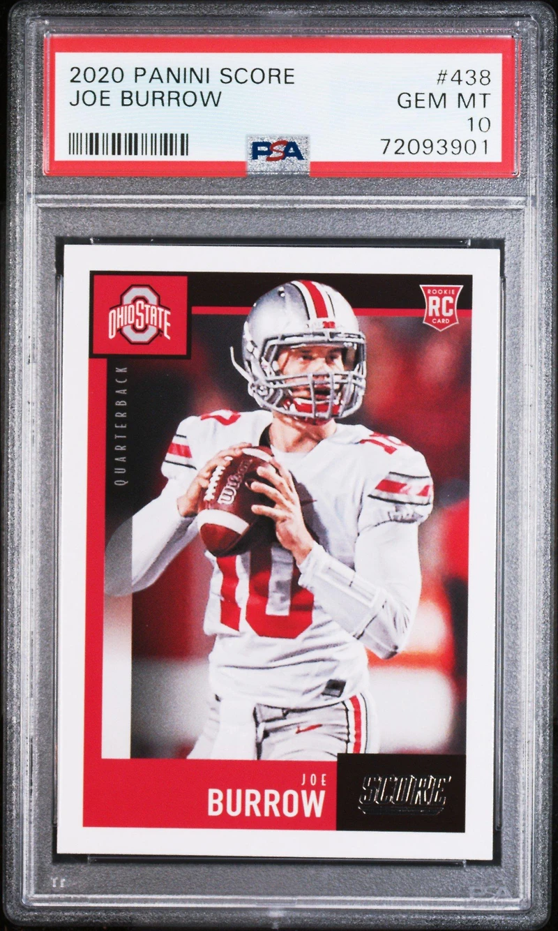 2020 Panini Score 438 Joe Burrow PSA 10