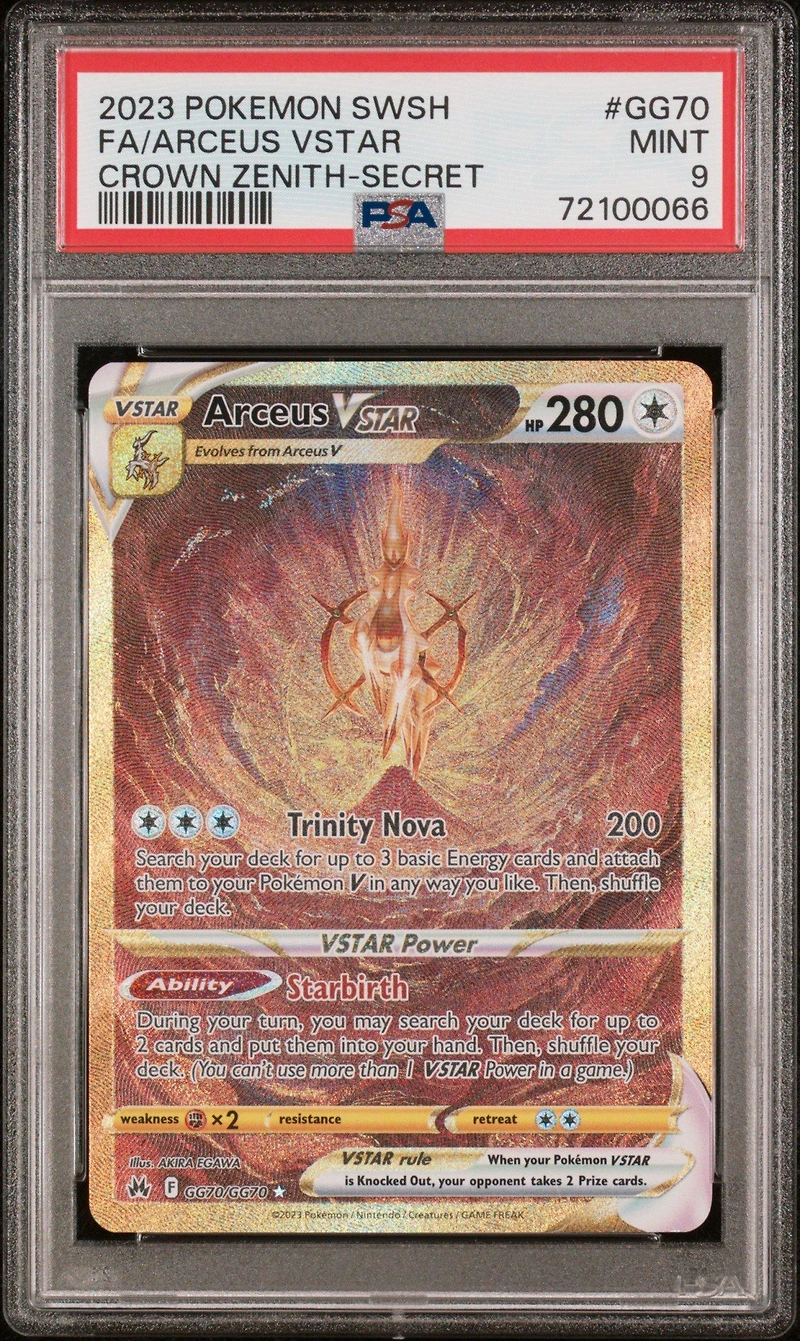 2023 Pokemon Sword And Shield Crown Zenith Gg70 Fa/arceus Vstar PSA