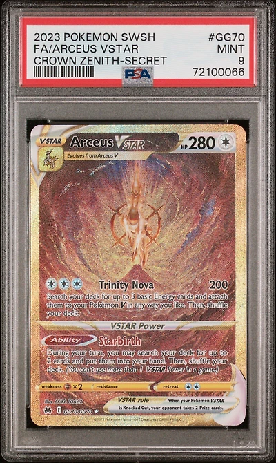 2023 Pokemon Sword And Shield Crown Zenith Gg70 Fa/arceus Vstar PSA