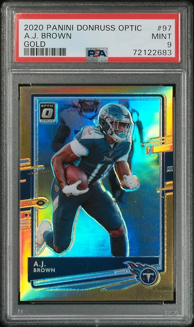 2020 Panini Donruss Optic 97 A.j. Brown Gold PSA 9