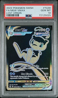 2022 Pokemon Sword & Shield Lost Origin Tg30 Fa/mew Vmax PSA
