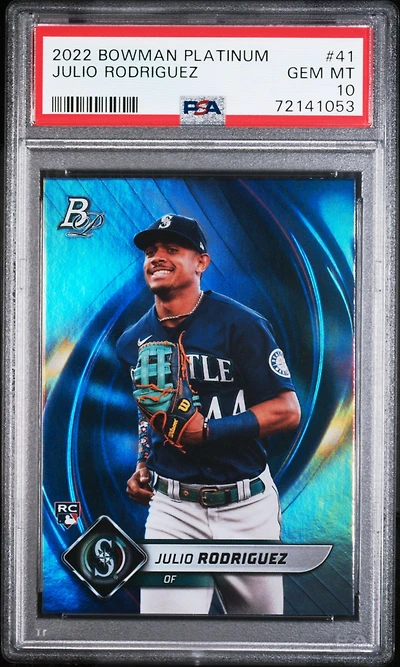 2022 Bowman Platinum 41 Julio Rodriguez PSA 10