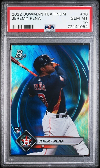 2022 Bowman Platinum 98 Jeremy Pena PSA 10