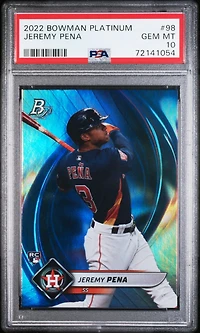 2022 Bowman Platinum 98 Jeremy Pena PSA 10