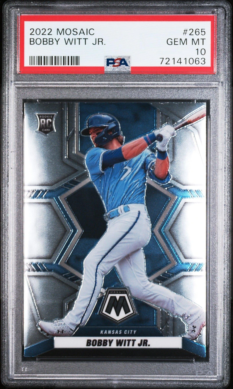 2022 Panini Mosaic 265 Bobby Witt Jr. PSA 10