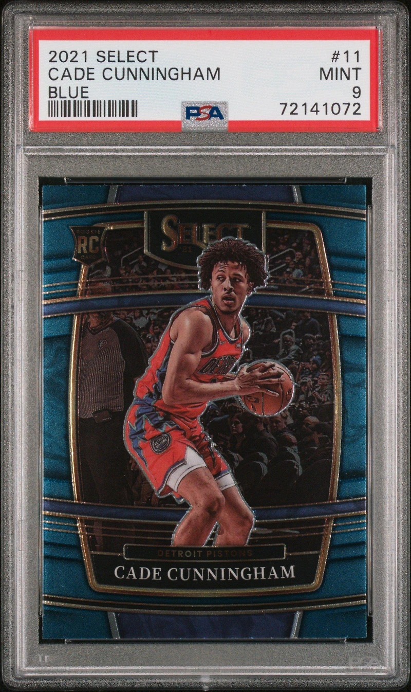 2021 Panini Select 11 Cade Cunningham Blue PSA 9