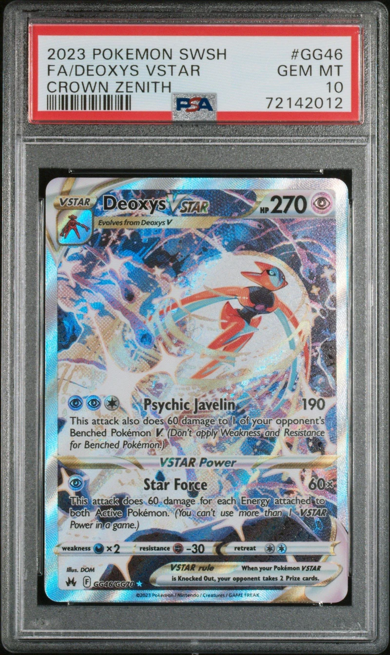2023 Pokemon Sword And Shield Crown Zenith Gg46 Full Art/deoxys Vstar PSA