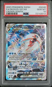 2023 Pokemon Sword And Shield Crown Zenith Gg46 Full Art/deoxys Vstar PSA