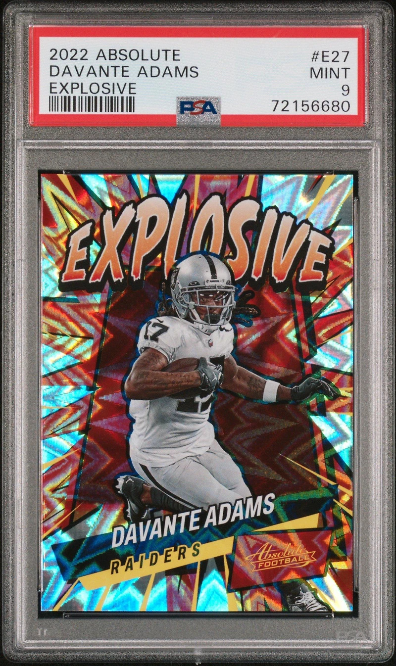 2022 Panini Absolute Explosive E27 Davante Adams PSA 9