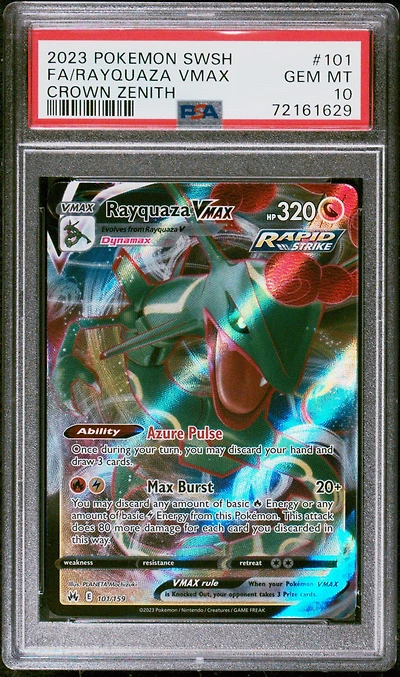 2023 Pokemon Sword And Shield Crown Zenith Fa/rayquaza Vmax PSA