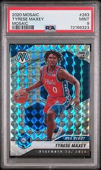 2020 Panini Mosaic 263 Tyrese Maxey Mosaic PSA 9