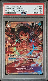 2022 One Piece Op01-romance Dawn Monkey D. Luffy Alternate Art PSA 10