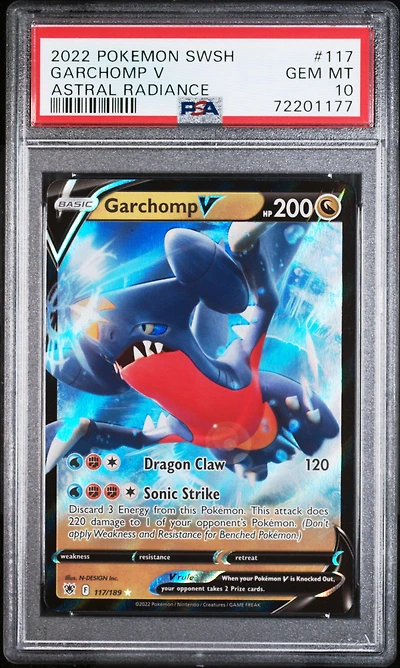 2022 Pokemon Sword & Shield Astral Radiance 117 Garchomp V PSA