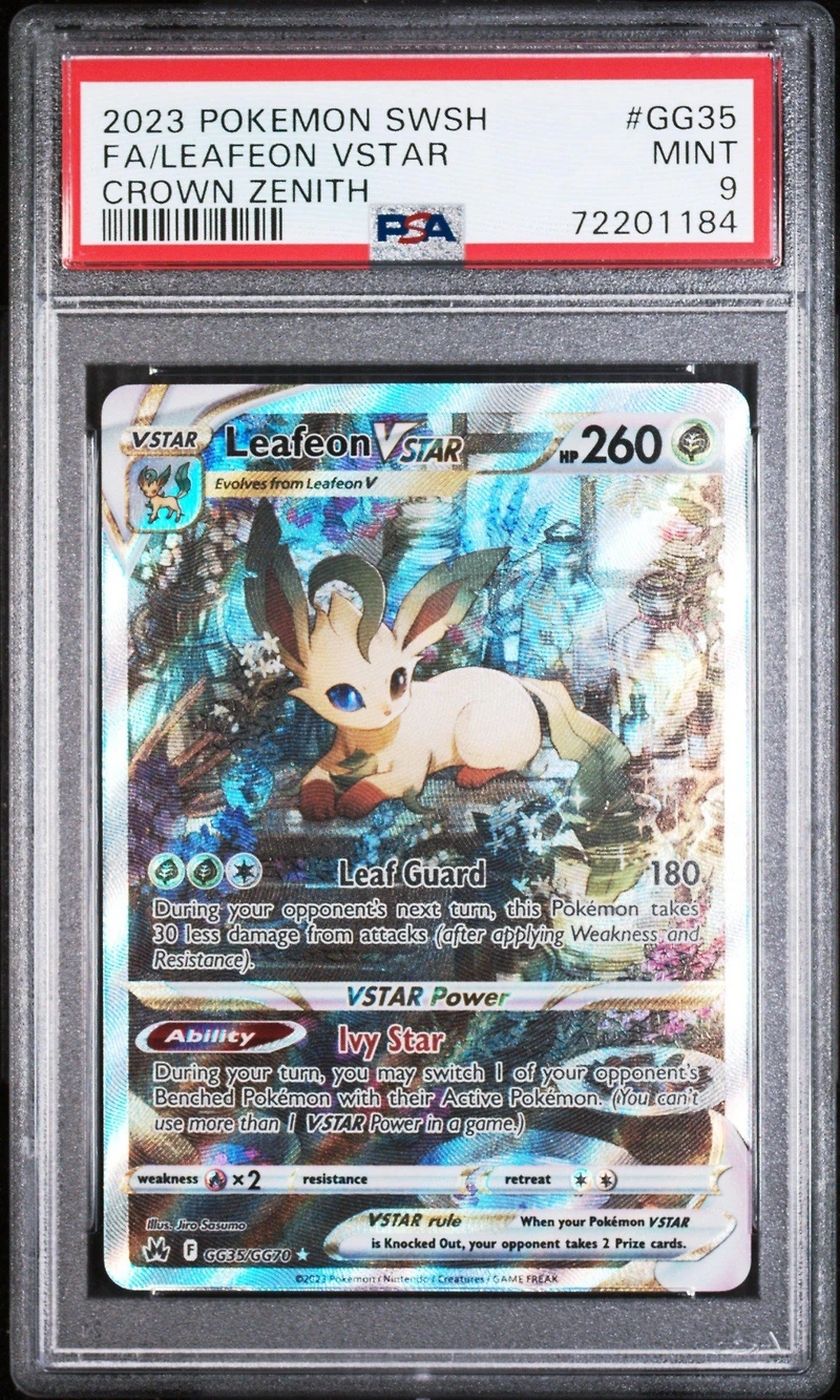 2023 Pokemon Sword And Shield Crown Zenith Gg35 Full Art/leafeon Vstar PSA