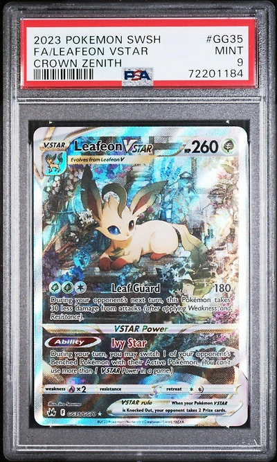 2023 Pokemon Sword And Shield Crown Zenith Gg35 Full Art/leafeon Vstar PSA