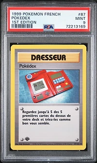 1999 Pokemon French 87 Pokedex 1st Edition PSA 9