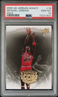 2009 Upper Deck Jordan Legacy Gold 16 Michael Jordan PSA 10