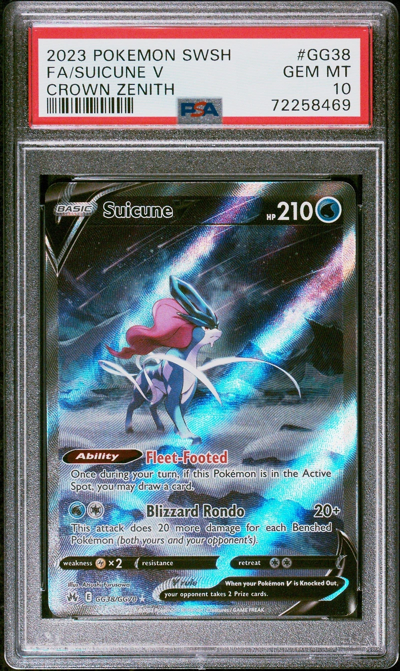 2023 Pokemon Sword And Shield Crown Zenith Gg38 Fa/suicune V PSA