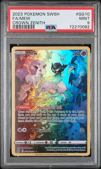 2023 Pokemon Sword And Shield Crown Zenith Gg10 Fa/mew PSA