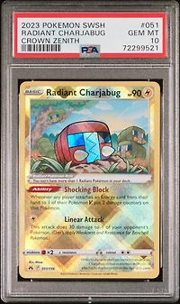 2023 Pokemon Sword And Shield Crown Zenith 051 Radiant Charjabug PSA