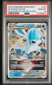 2022 Pokemon Swsh Black Star Promo 197 Glaceon Vstar Glaceon Vstar Special Collection PSA 10
