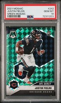 2021 Panini Mosaic 242 Justin Fields PSA 10