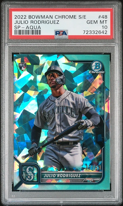 2022 Bowman Chrome Sapphire Edition 48 Julio Rodriguez PSA