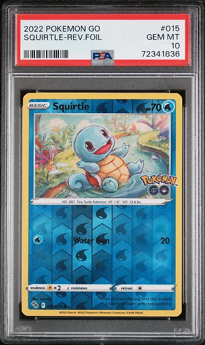 2022 Pokemon Go 015 Squirtle PSA