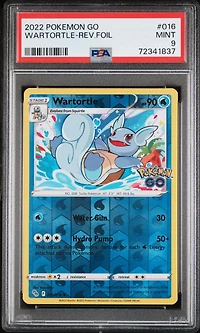 2022 Pokemon Go 016 Wartortle-reverse Foil PSA 9