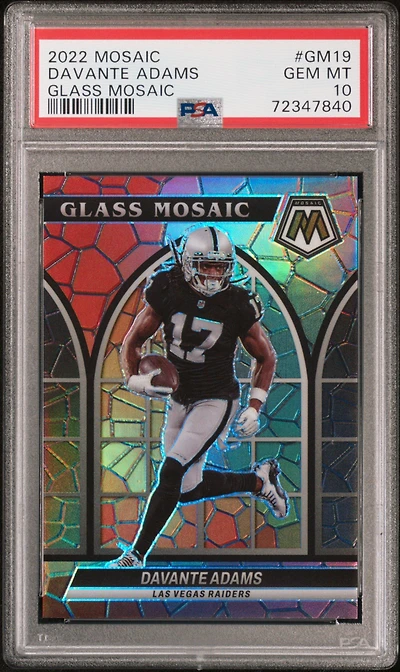 2022 Panini Mosaic Glass Mosaic Gm19 Davante Adams PSA 10
