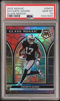 2022 Panini Mosaic Glass Mosaic Gm19 Davante Adams PSA 10