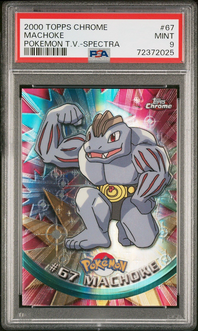 2000 Topps Chrome Pokemon T.v. 67 Machoke Spectra PSA