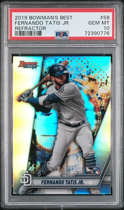 2019 Bowman's Best 58 Fernando Tatis Jr. Refractor PSA 10