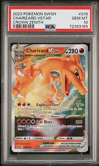 2023 Pokemon Sword And Shield Crown Zenith 019 Charizard Vstar PSA