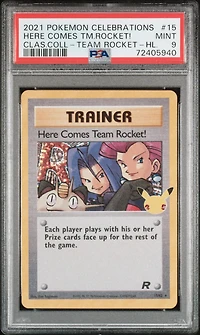 2021 Pokemon Celebrations Classic Collection 15 Here Comes Team Rocket!-holo PSA
