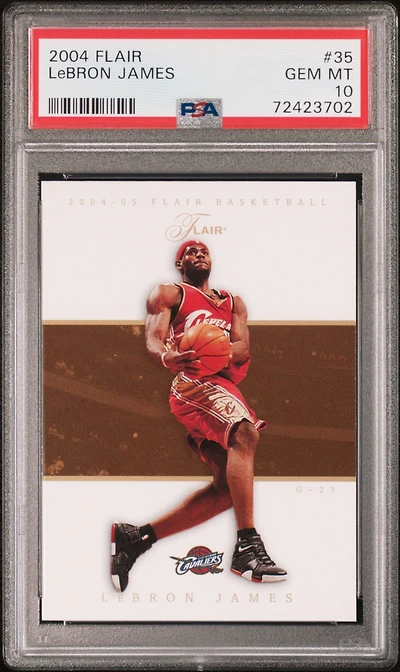 2004 Flair 35 Lebron James PSA 10