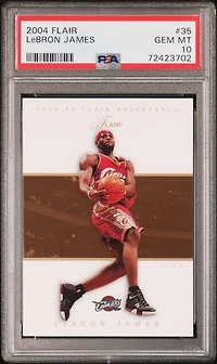 2004 Flair 35 Lebron James PSA 10