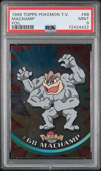 1999 Topps Pokemon Tv 68 Machamp Foil PSA 9