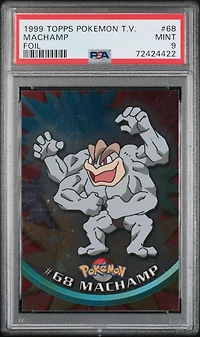 1999 Topps Pokemon Tv 68 Machamp Foil PSA 9