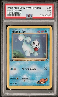 2000 Pokemon Gym Heroes 88 Misty's Seel 1st Edition PSA 9