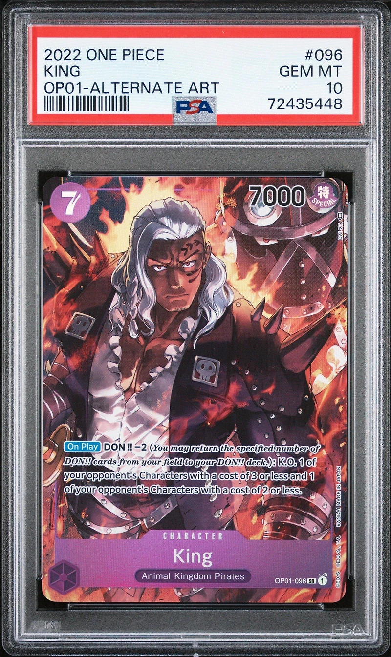 2022 One Piece Romance Dawn King Alternate Art PSA 10