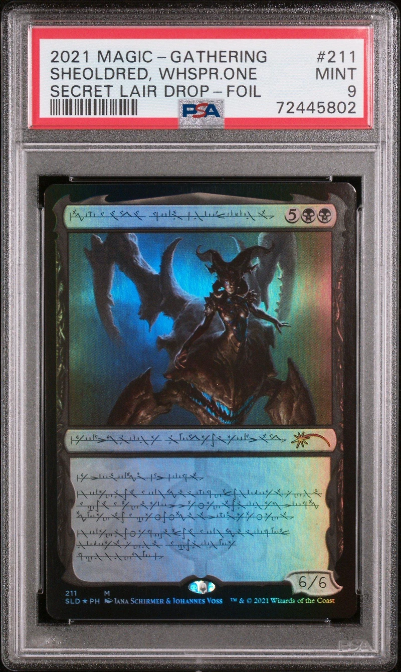 2021 Magic The Gathering Secret Lair Drop 211 Sheoldred, Whispering One Foil PSA 9