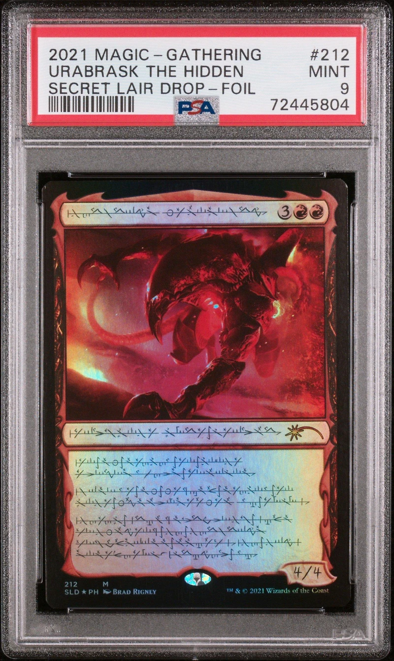 2021 Magic The Gathering Secret Lair Drop 212 Urabrask The Hidden Foil PSA 9