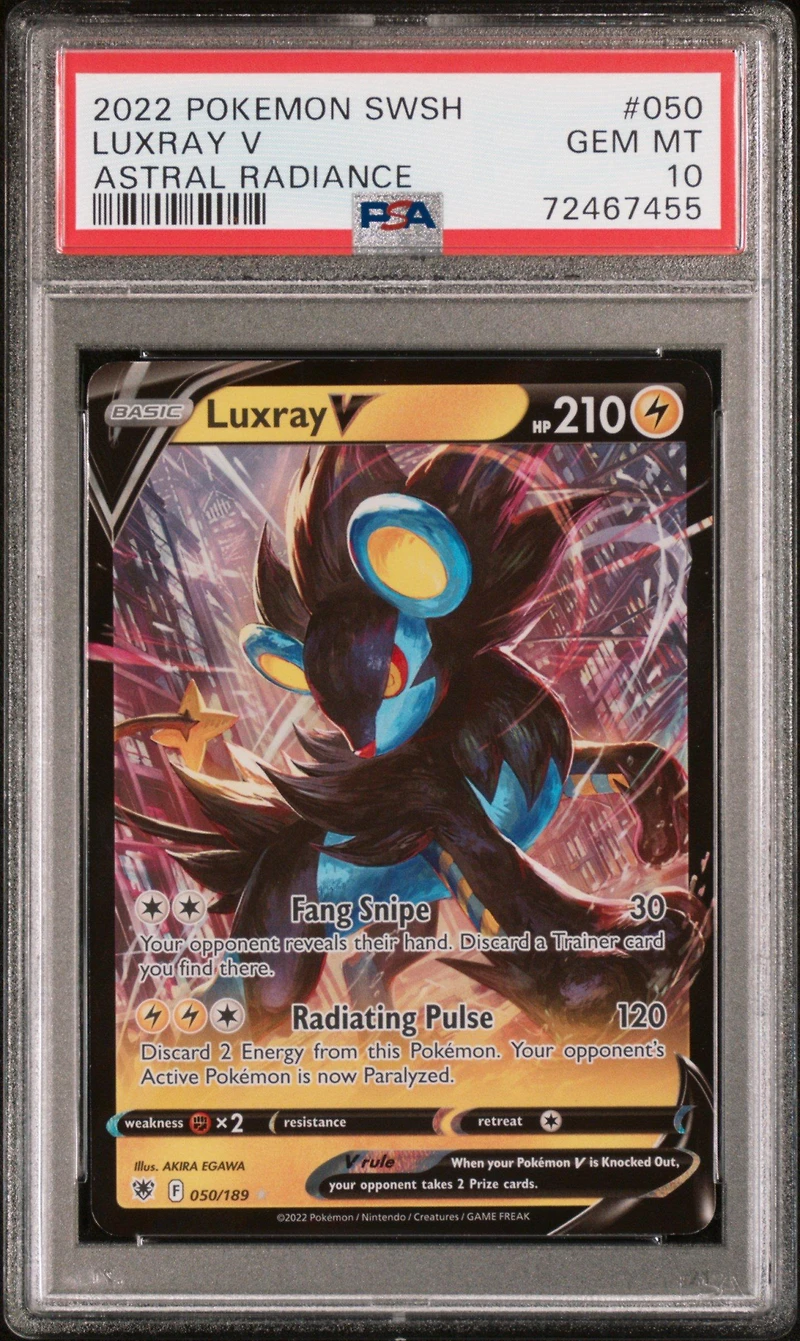 2022 Pokemon Sword & Shield Astral Radiance 050 Luxray V PSA