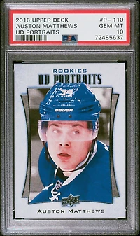 2016 Upper Deck Ud Portraits P-110 Auston Matthews PSA 10