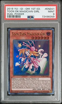2019 Yu-gi-oh! Duel Power En041 Toon Dark Magician Girl 1st Edition PSA 9