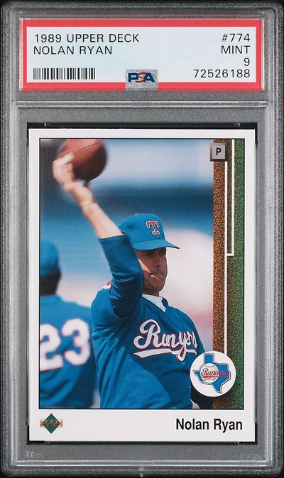 1989 Upper Deck 774 Nolan Ryan PSA 9