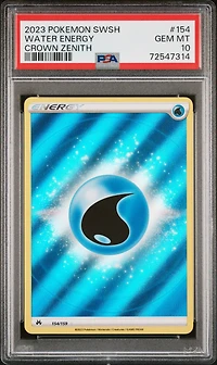2023 Pokemon Sword And Shield Crown Zenith 154 Water Energy PSA