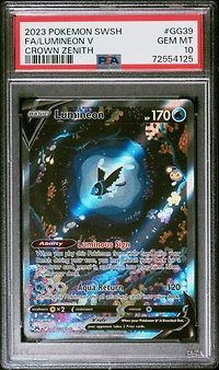 2023 Pokemon Sword And Shield Crown Zenith Gg39 Fa/lumineon V PSA 10